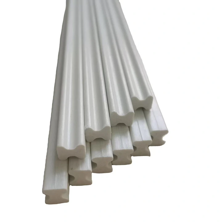 Glass fiber dog-bone profiles — material photograph
